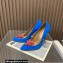 Aquazzura Heel 10.5cm Love Me Pumps Suede Blue 2023