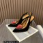 Aquazzura Heel 10.5cm Love Me Sling Suede Black 2023