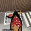 Aquazzura Heel 10.5cm Love Me Sling Suede Black 2023