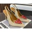 Aquazzura Heel 10.5cm Love Me Sling Suede Beige 2023