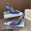 Aquazzura Heel 10.5cm Love Me Sling Suede Blue 2023