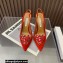 Aquazzura Heel 10.5cm Love Me Sling Suede Red 2023