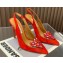 Aquazzura Heel 10.5cm Love Me Sling Suede Red 2023