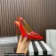 Aquazzura Heel 10.5cm Love Me Sling Suede Red 2023