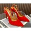 Aquazzura Heel 10.5cm Serpentine slingback pumps Red 2023