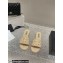Chanel Heel 2cm Gold CC Logo Lambskin Quilting Mules G45014 Beige 2023