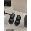 Chanel Heel 3cm Gold CC Logo Lambskin Quilting Mules Sandals Black 2023