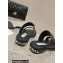Chanel Heel 3cm Gold CC Logo Lambskin Quilting Mules Sandals Black 2023