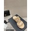 Chanel Heel 3cm Gold CC Logo Lambskin Quilting Mules Sandals Beige 2023