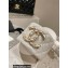 Chanel Heel 3cm Gold CC Logo Lambskin Quilting Mules Sandals White 2023