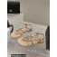 Chanel Satin, Metal & Strass Thong Sandals G40128 Beige 2023