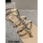 Chanel Satin, Metal & Strass Thong Sandals G40128 Beige 2023