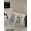 Chanel Satin, Metal & Strass Thong Sandals G40128 Gray 2023
