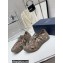 Dior Warp Men's Sandals Khaki Cosmo Rubber with Warped Cannage Motif 2023