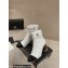 Chanel Gold Heel 7cm Patent Goatskin Short Boots G39736 White 2023