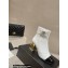 Chanel Gold Heel 7cm Patent Goatskin Short Boots G39736 White 2023