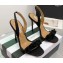 Aquazzura Heel 10.5cm Chain Of Love Sandals Black 2023