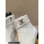 Chanel Gold Heel 7cm Patent Goatskin Short Boots G39736 White 2023