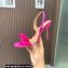 Aquazzura Heel 10.5cm Chain Of Love Sandals Fuchsia 2023