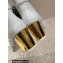 Chanel Gold Heel 7cm Patent Goatskin Short Boots G39736 White 2023