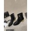Chanel Gold Heel 3cm Patent Goatskin Short Boots G39736 Black 2023