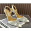 Aquazzura Heel 10.5cm Gatsby Sling Satin Slingback White 2023
