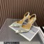 Aquazzura Heel 10.5cm Gatsby Sling Satin Slingback White 2023