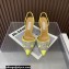 Aquazzura Heel 10.5cm Gatsby Sling Satin Slingback Yellow 2023