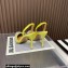Aquazzura Heel 10.5cm Gatsby Sling Satin Slingback Yellow 2023