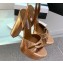 Aquazzura Heel 14cm Sinner Plateau Platform Sandals Gold 2023