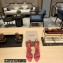 Balenciaga Heel 9cm Glow crystal-embellished leather sandals Red 2023
