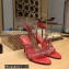 Balenciaga Heel 9cm Glow crystal-embellished leather sandals Red 2023