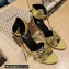 Balenciaga Heel 10.5cm Cagole Sandals in Arena lambskin Metallized Gold 2023