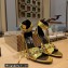 Balenciaga Heel 10.5cm Cagole Sandals in Arena lambskin Metallized Gold 2023