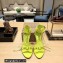 Balenciaga Heel 10.5cm Cagole Sandals in Arena lambskin Green 2023
