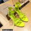 Balenciaga Heel 10.5cm Cagole Sandals in Arena lambskin Green 2023