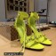 Balenciaga Heel 10.5cm Cagole Sandals in Arena lambskin Green 2023