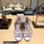 Balenciaga Heel 10.5cm Cagole Sandals in Arena lambskin Lilac 2023
