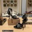 Balenciaga Heel 10.5cm Cagole Sandals in Arena lambskin Black 2023