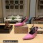 Balenciaga Square Knife Heel 10cm Slingbacks in Satin Pink with Allover Logo in rhinestones 2023