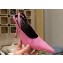 Balenciaga Square Knife Heel 10cm Slingbacks in Satin Pink with Allover Logo in rhinestones 2023