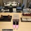 Balenciaga Square Knife Heel 10cm Slingbacks in Satin Light Pink with Allover Logo in rhinestones 2023