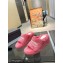 Balenciaga shearling Furry platform slides Sandals Pink 2023