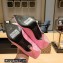 Balenciaga Square Knife Heel 10cm Slingbacks in Satin Light Pink with Allover Logo in rhinestones 2023