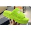 Balenciaga shearling Furry platform slides Sandals Green 2023