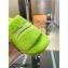 Balenciaga shearling Furry platform slides Sandals Green 2023