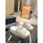 Balenciaga shearling Furry platform slides Sandals White 2023