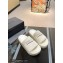 Balenciaga shearling Furry platform slides Sandals White 2023