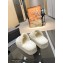 Balenciaga shearling Furry platform slides Sandals White 2023