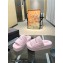 Balenciaga shearling Furry platform slides Sandals Light Pink 2023